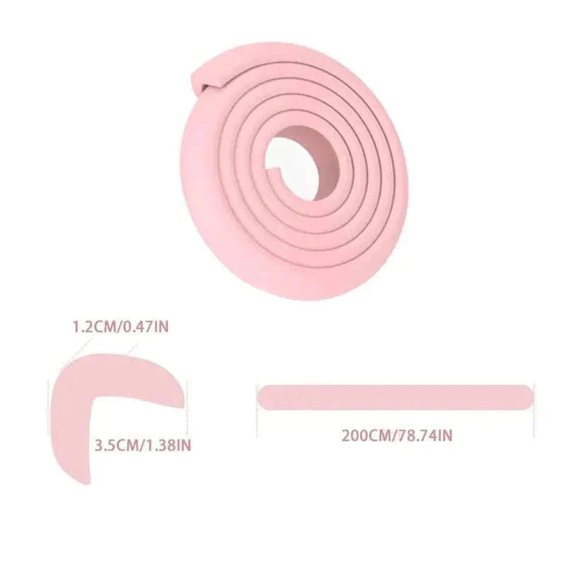 Table Corner Safety Strips for Soft Edge Protection-White