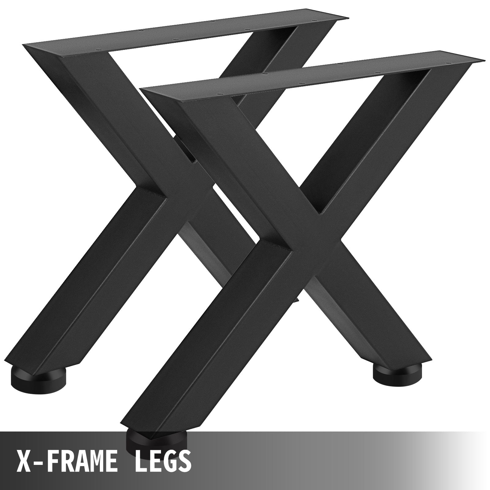 SucceBuy 2PCSMetal Table Legs Steel 2204LBS/1000KG Load X-Shape with Pre-Drilled Holes for Home Use Commercial Bar Hotel Office