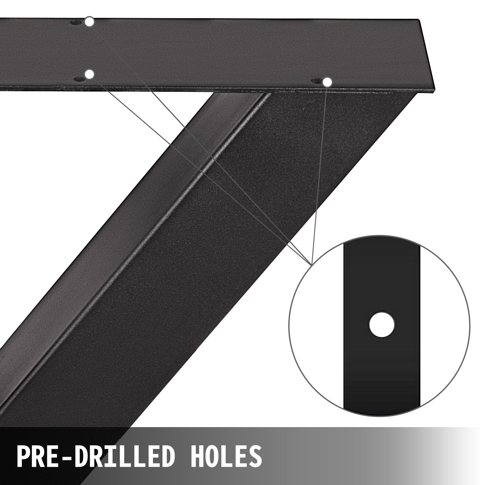 SucceBuy 2PCSMetal Table Legs Steel 2204LBS/1000KG Load X-Shape with Pre-Drilled Holes for Home Use Commercial Bar Hotel Office