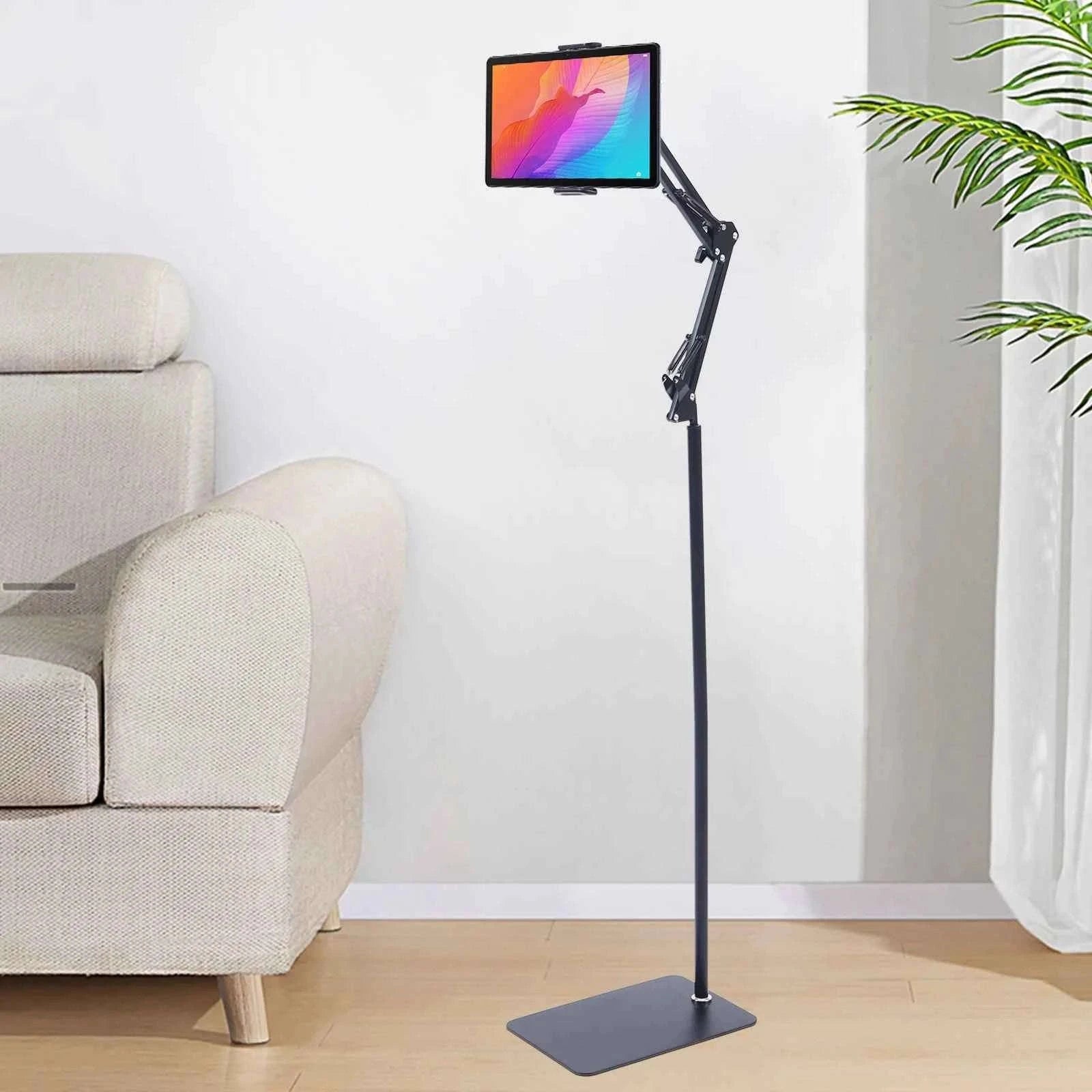 Tablet Floor Stand Adjustable Height & 360° Swivel-black / United States