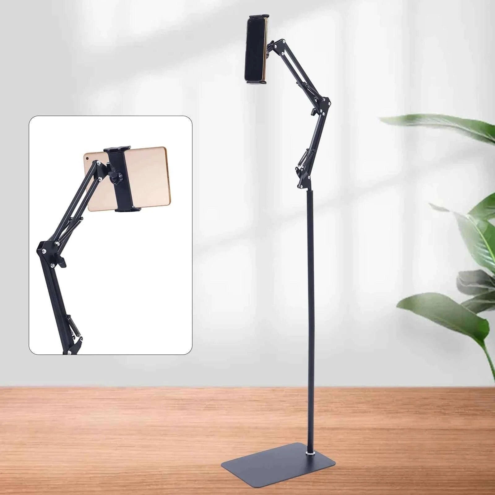 Tablet Floor Stand Adjustable Height & 360° Swivel-black / United States