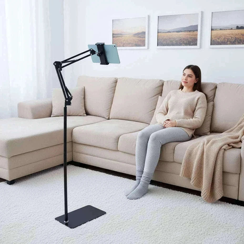 Tablet Floor Stand Adjustable Height & 360° Swivel-black / United States