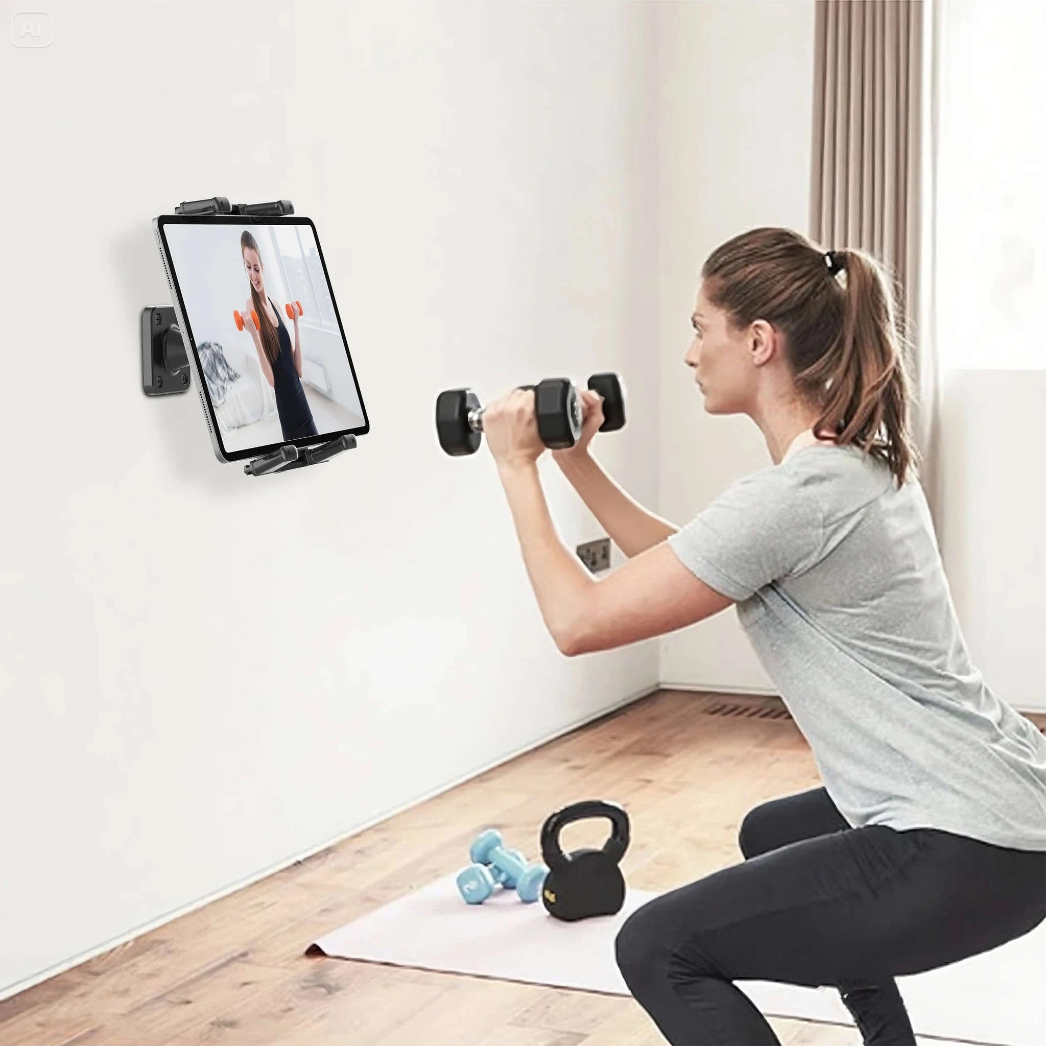 Tablet Wall Mount 360° Rotation Holder Stand for 4.7-15 in Devices-Default Title