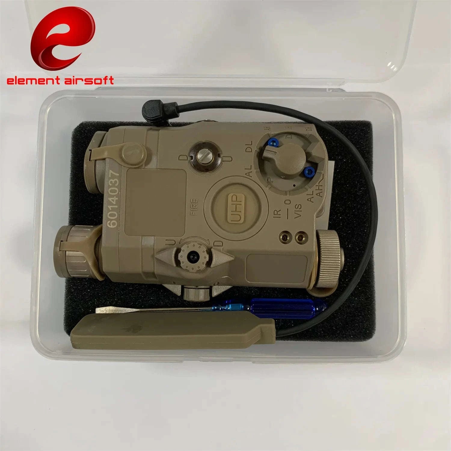 Tactical Airsoft PEQ-15 Laser & Light Module-Red Laser-DE