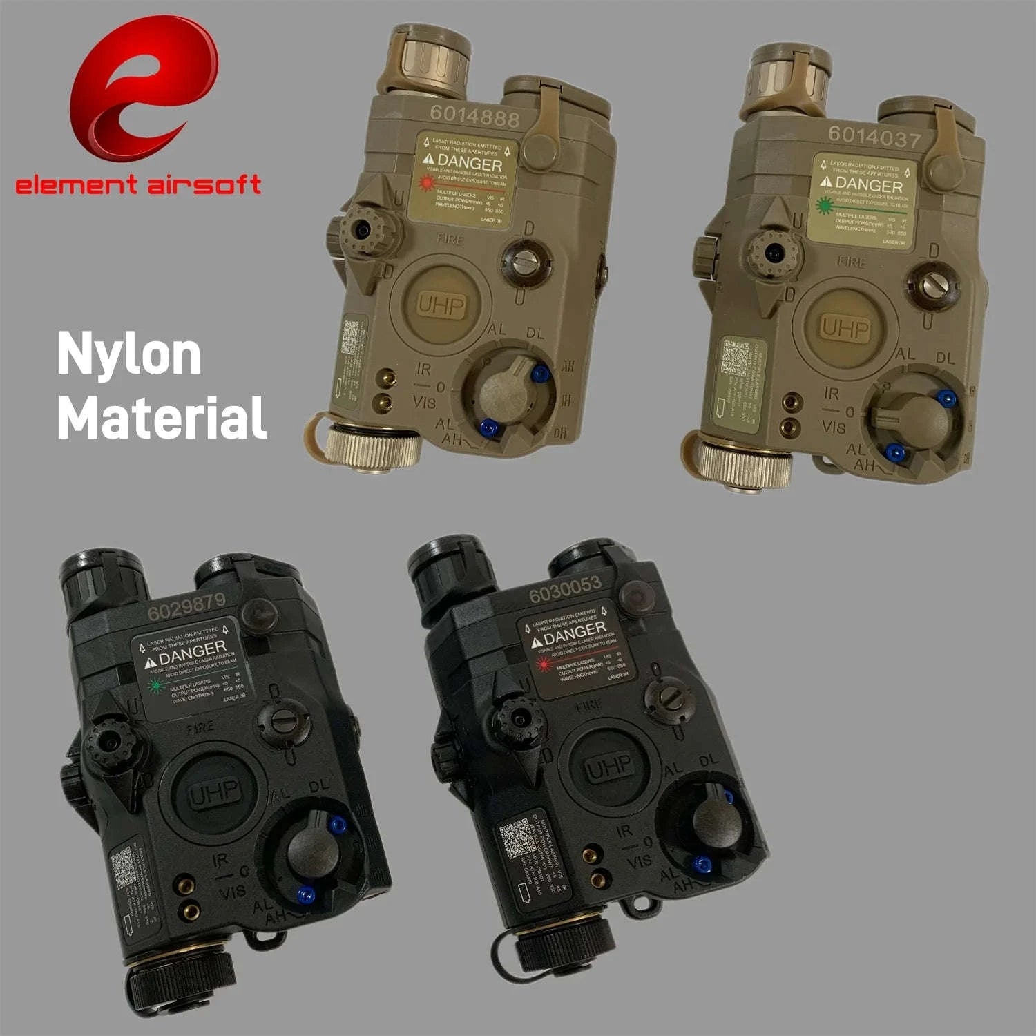 Tactical Airsoft PEQ-15 Laser & Light Module-Red Laser-DE