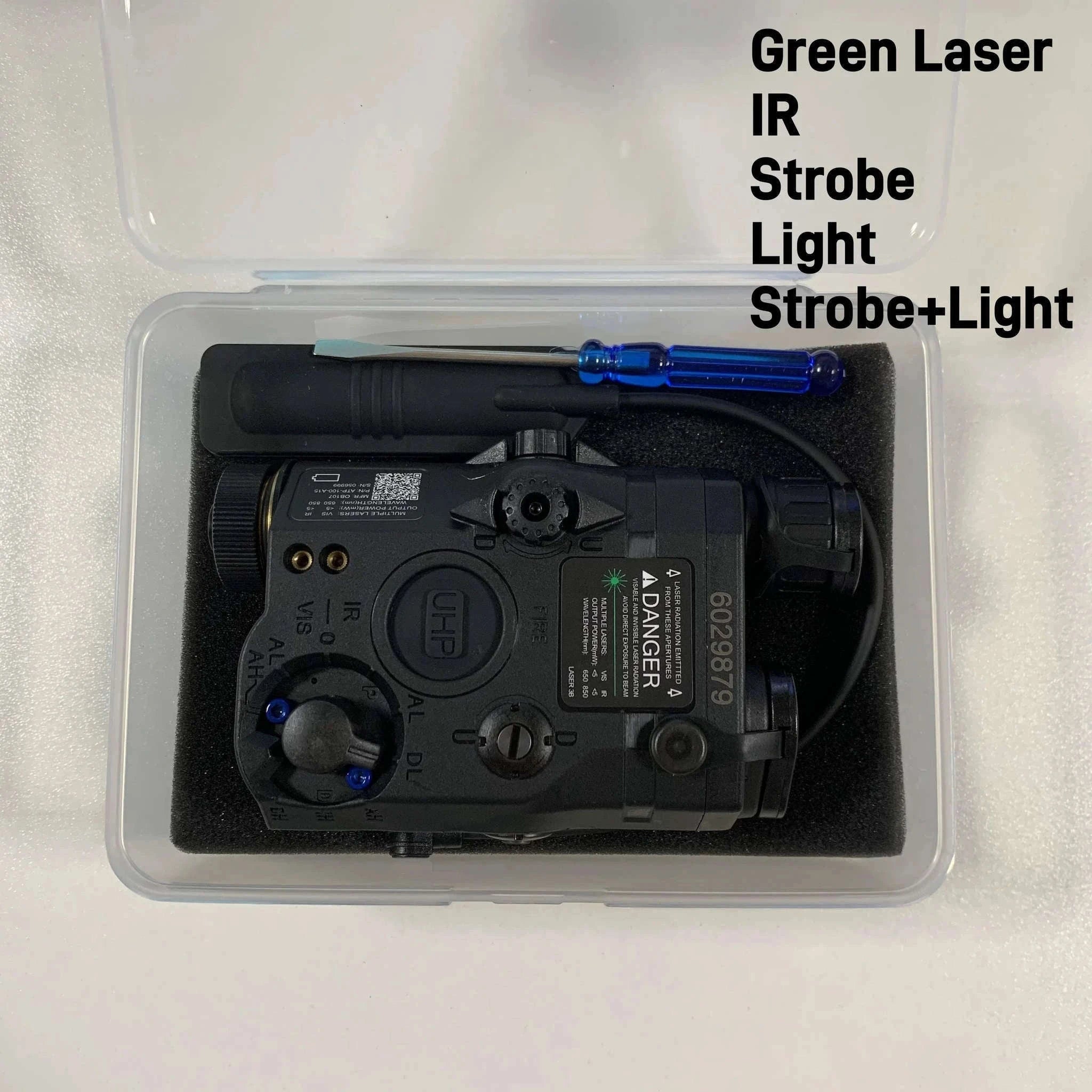Tactical Airsoft PEQ-15 Laser & Light Module-Red Laser-DE