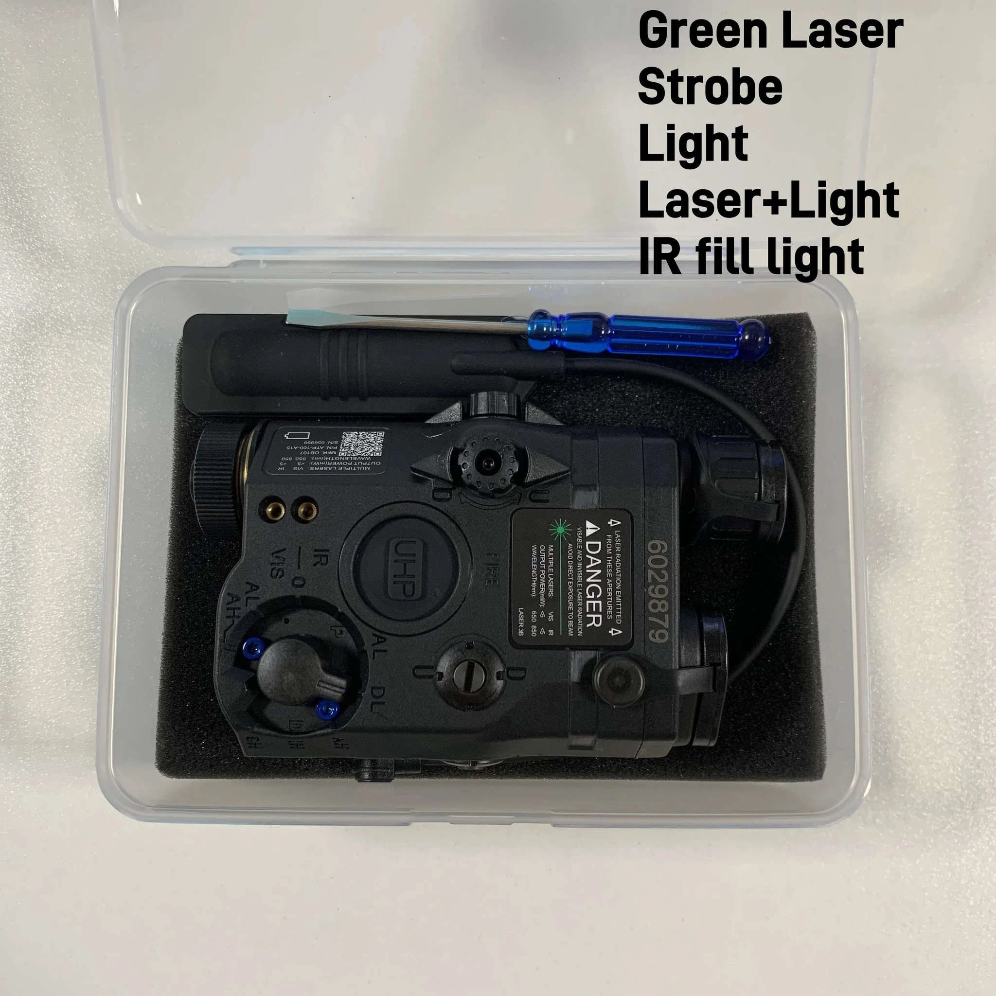 Tactical Airsoft PEQ-15 Laser & Light Module-Red Laser-DE