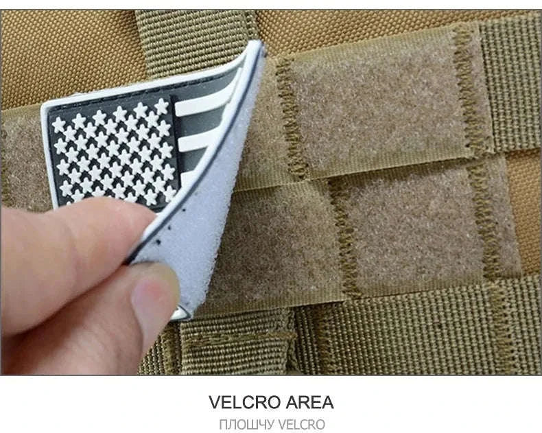 Tactical Backpack with Reflective Strips and 20-35L Storage-Khaki / United Kingdom