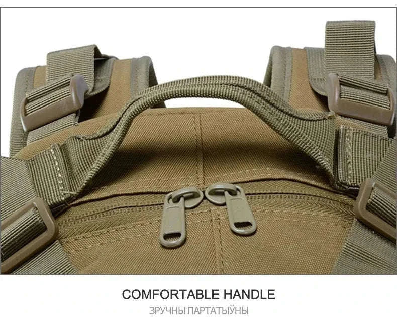 Tactical Backpack with Reflective Strips and 20-35L Storage-Khaki / United Kingdom