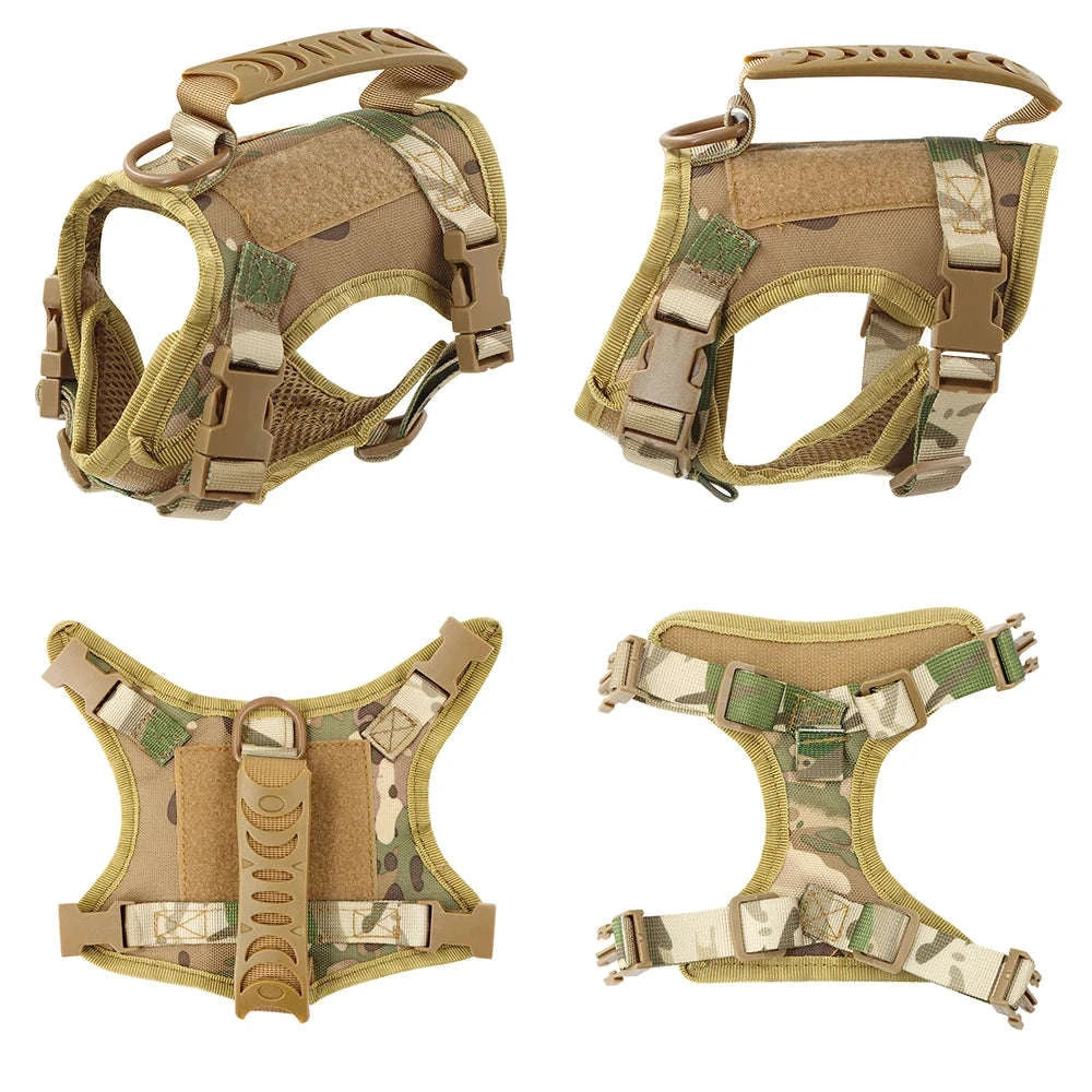 Tactical Cat Harness Adjustable Vest for Confident Outdoor Adventures-Camouflage harness / United States