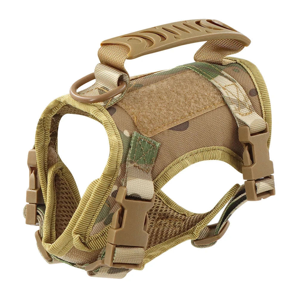 Tactical Cat Harness Adjustable Vest for Confident Outdoor Adventures-Camouflage harness / United States