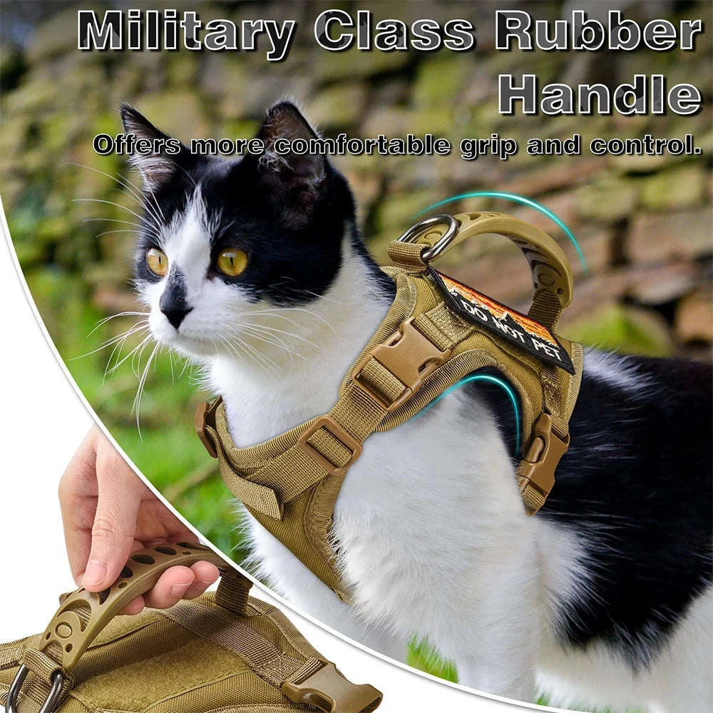 Tactical Cat Harness Adjustable Vest for Confident Outdoor Adventures-Camouflage harness / United States