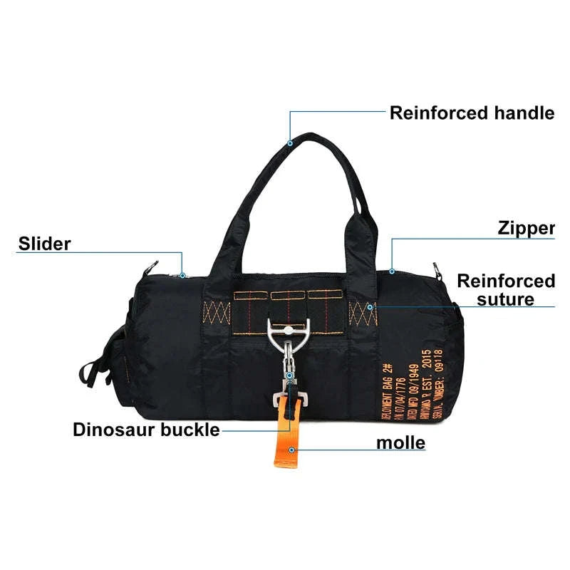 Tactical Duffle Bag Water-Resistant Nylon Travel Gear Bag-OD Green / United States