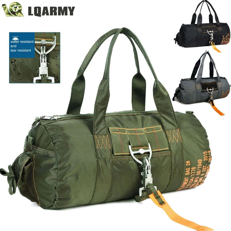 Tactical Duffle Bag Water-Resistant Nylon Travel Gear Bag-OD Green / United States