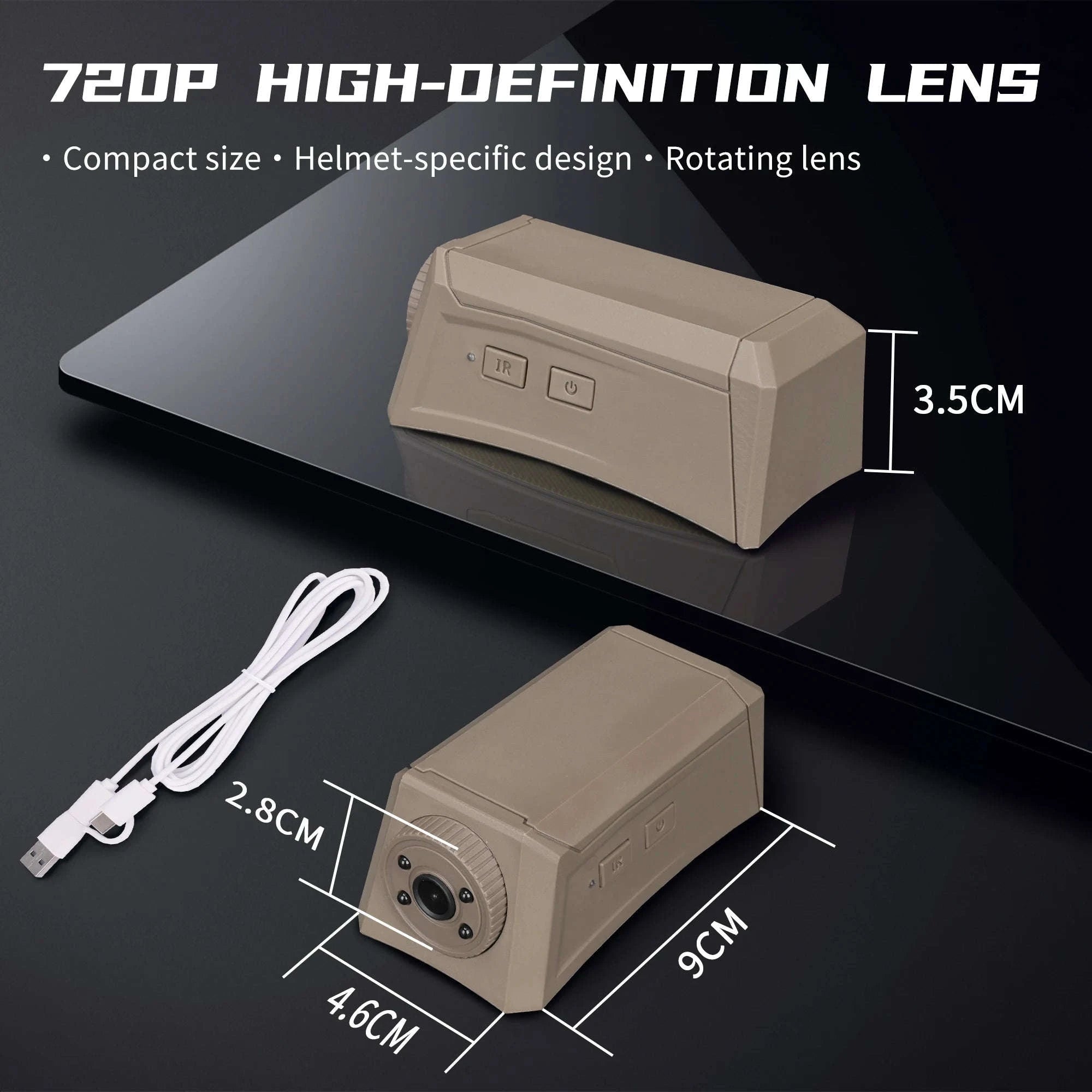 Tactical Helmet Camera with 720P HD Video Recording-RG
