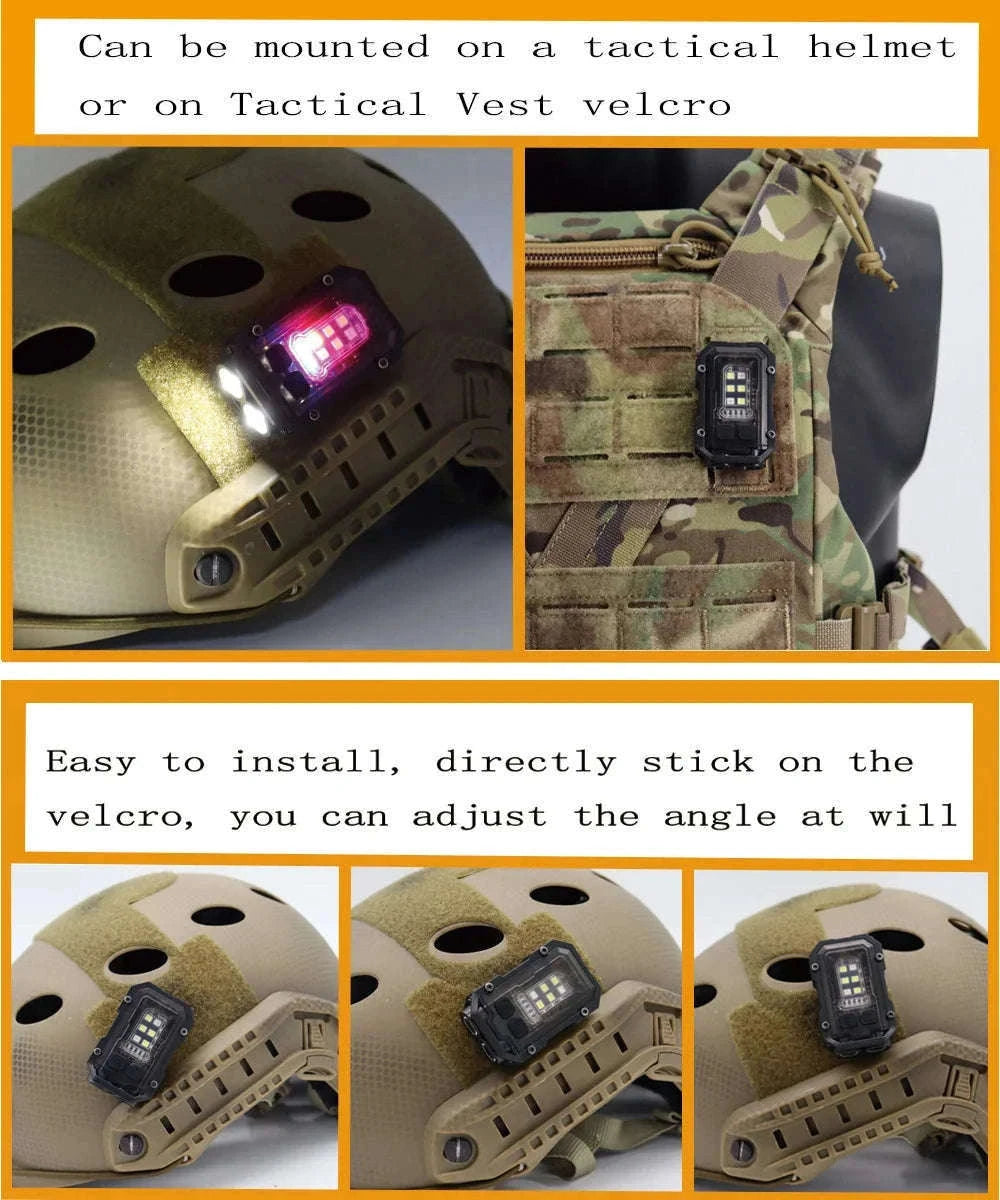 Tactical Mini Flashlight with Hook-and-Loop Plate for 25mm Strap-Only 1pcs Loop Plate