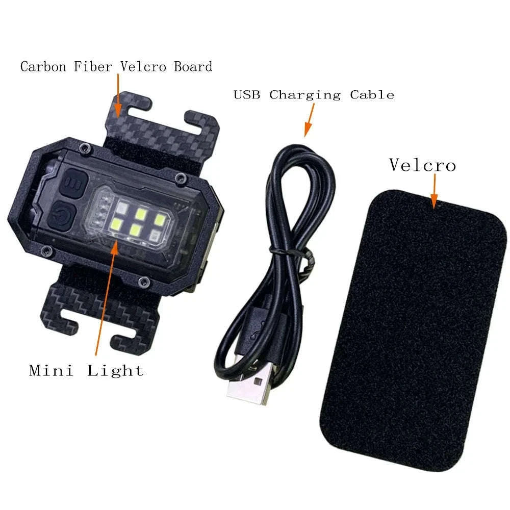 Tactical Mini Flashlight with Hook-and-Loop Plate for 25mm Strap-Only 1pcs Loop Plate