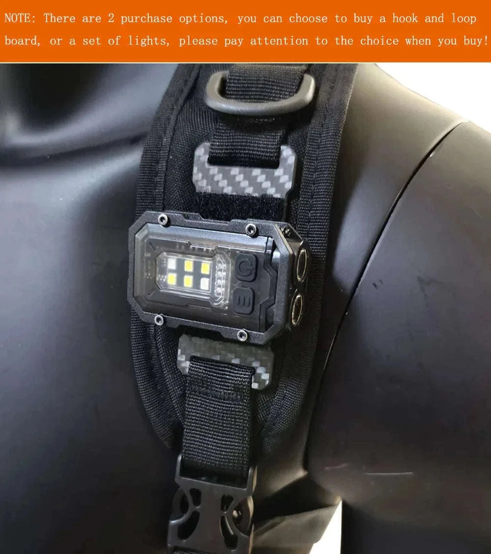 Tactical Mini Flashlight with Hook-and-Loop Plate for 25mm Strap-Only 1pcs Loop Plate