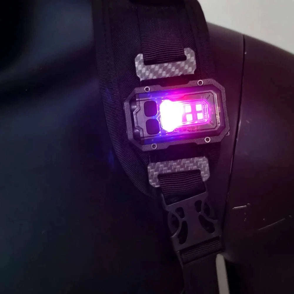 Tactical Mini Flashlight with Hook-and-Loop Plate for 25mm Strap-Only 1pcs Loop Plate