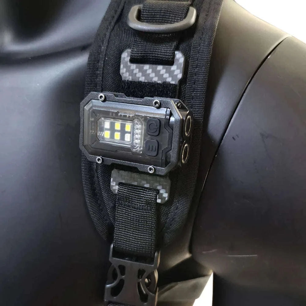 Tactical Mini Flashlight with Hook-and-Loop Plate for 25mm Strap-Only 1pcs Loop Plate