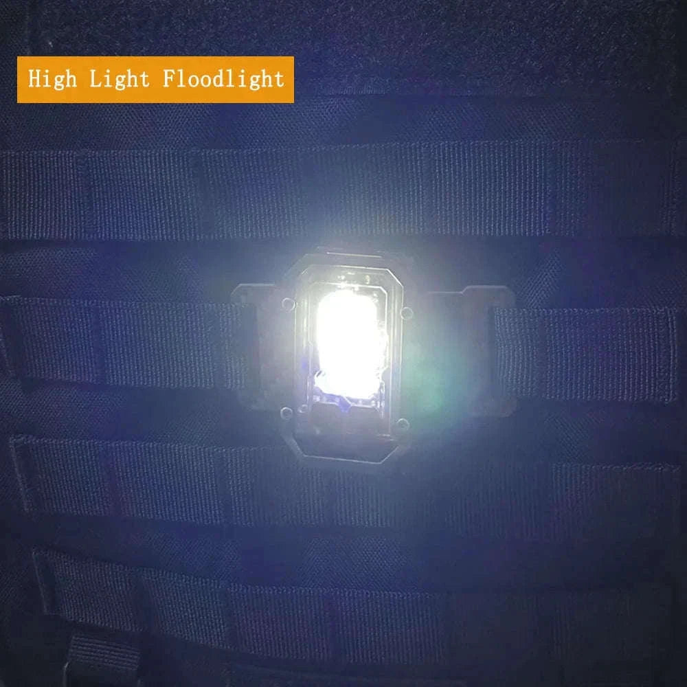Tactical Mini Flashlight with Hook-and-Loop Plate for 25mm Strap-Only 1pcs Loop Plate