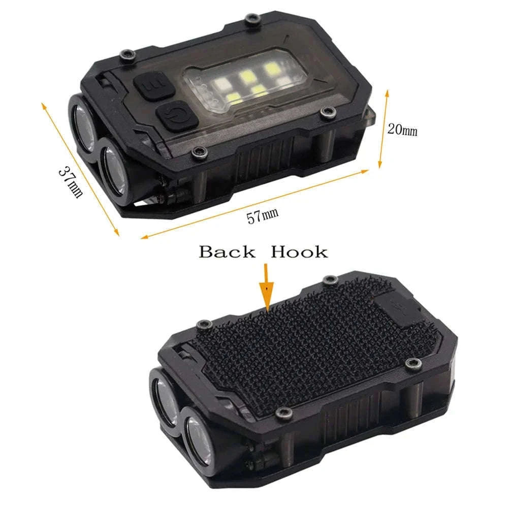 Tactical Mini Flashlight with Hook-and-Loop Plate for 25mm Strap-Only 1pcs Loop Plate