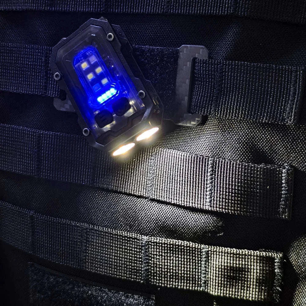 Tactical Mini Flashlight with Hook-and-Loop Plate for 25mm Strap-Only 1pcs Loop Plate