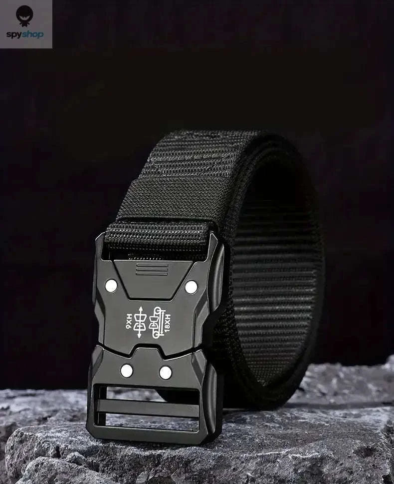 Tactical Waist Belt – Durable Automatic Buckle for Outdoor Performance-2PC B1 black kahki / 125cm