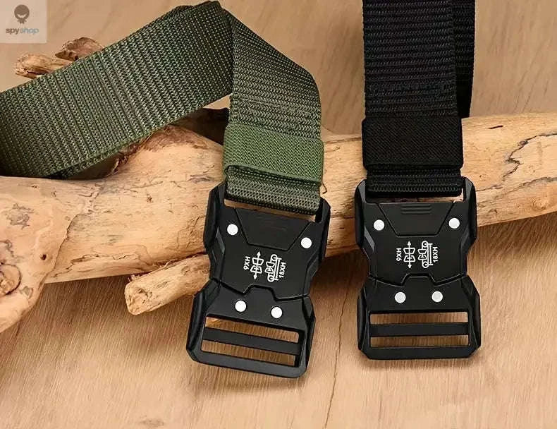 Tactical Waist Belt – Durable Automatic Buckle for Outdoor Performance-2PC B1 black kahki / 125cm