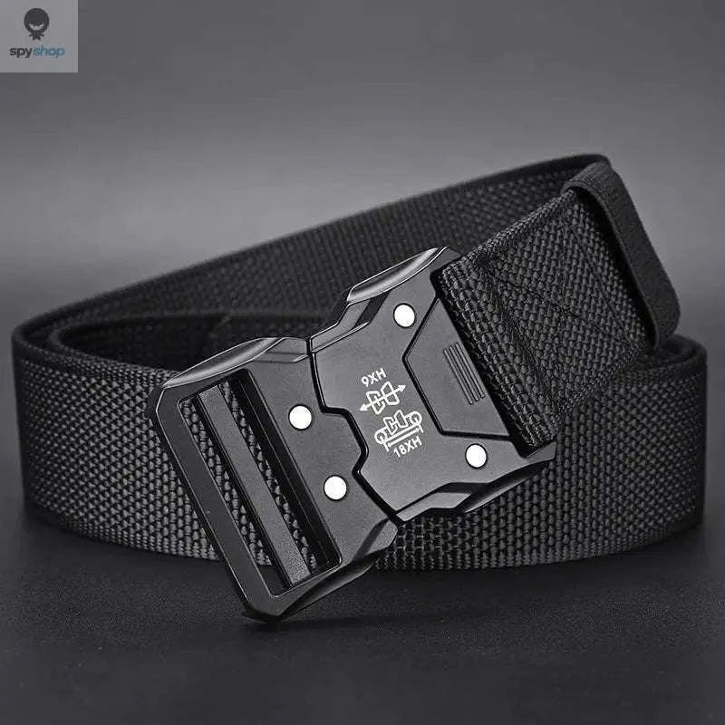 Tactical Waist Belt – Secure Automatic Buckle, Lightweight Design, Outdoor Ready-2PC B1 black black / 120cm