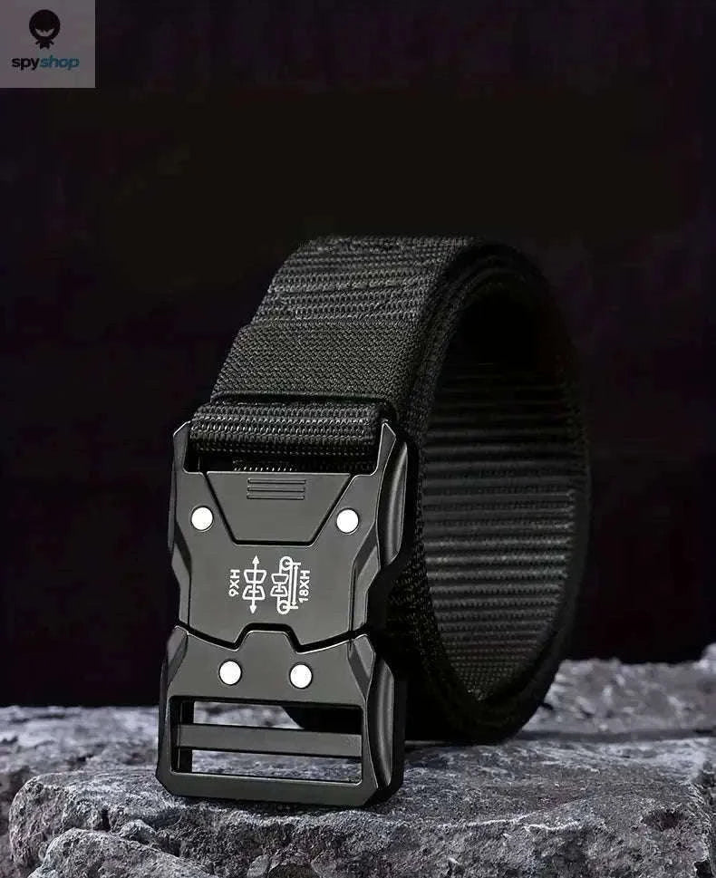 Tactical Waist Belt with Automatic Buckle for Outdoor Support-2PC B1 black kahki / 125cm