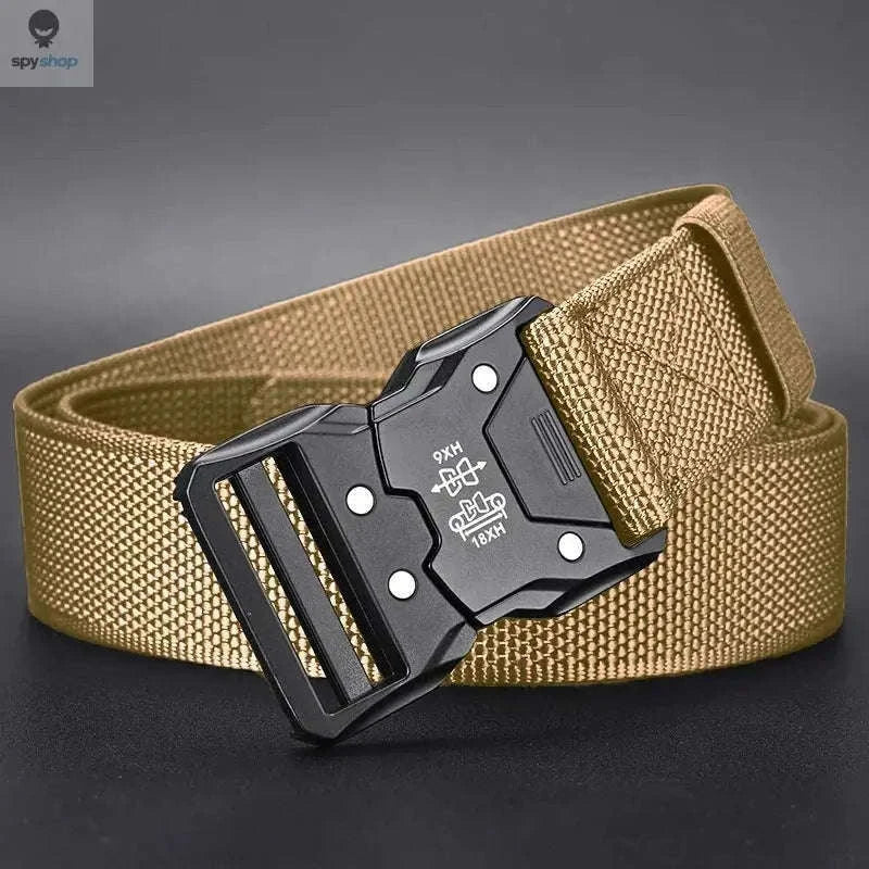 Tactical Waist Belt with Secure Automatic Buckle-2PC B1 black black / 120cm