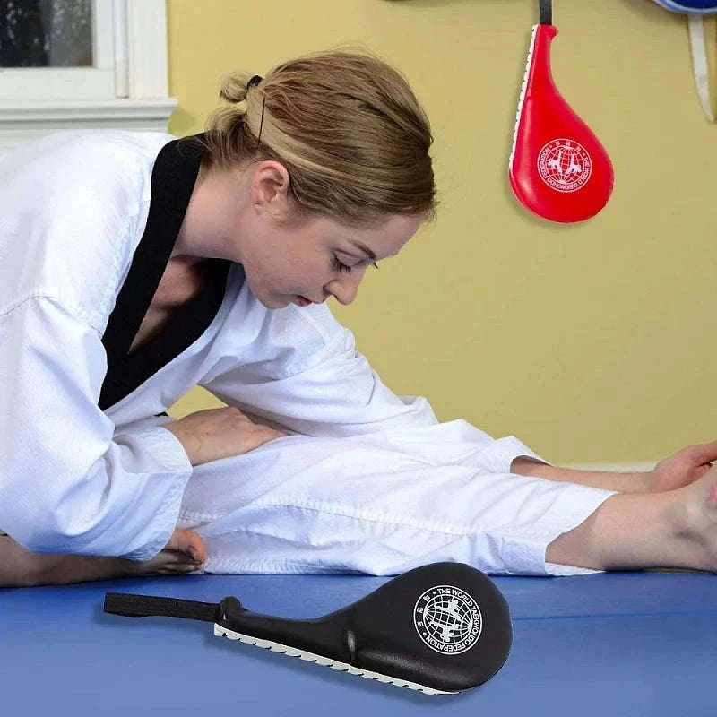 Taekwondo Kick Pad Set for Martial Arts Training and Power Practice-Red