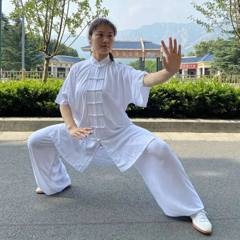 Tai Chi Cotton Uniform for Martial Arts Practice and Performance-black / L(170cm)