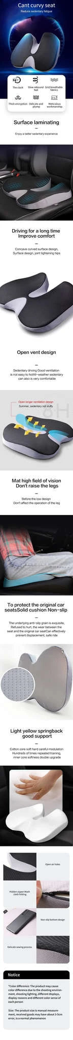 Tailbone Pain Relief Memory Foam Cushion-A / 45x35x5cm