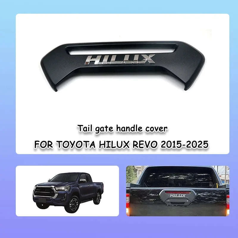 Tailgate Door Handle Bowl Cover Kit 2015-2023 Matte Black-black