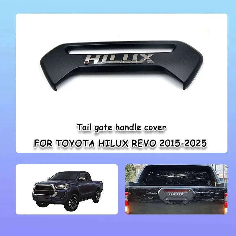 Tailgate Door Handle Bowl Cover Kit 2015-2023 Matte Black-black