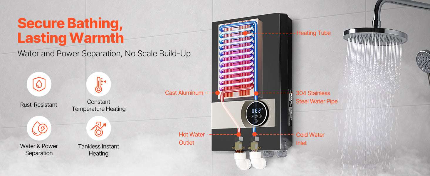 Tankless Electric Water Heater 27/36kW Instant Under Sink System-36 kW / United States
