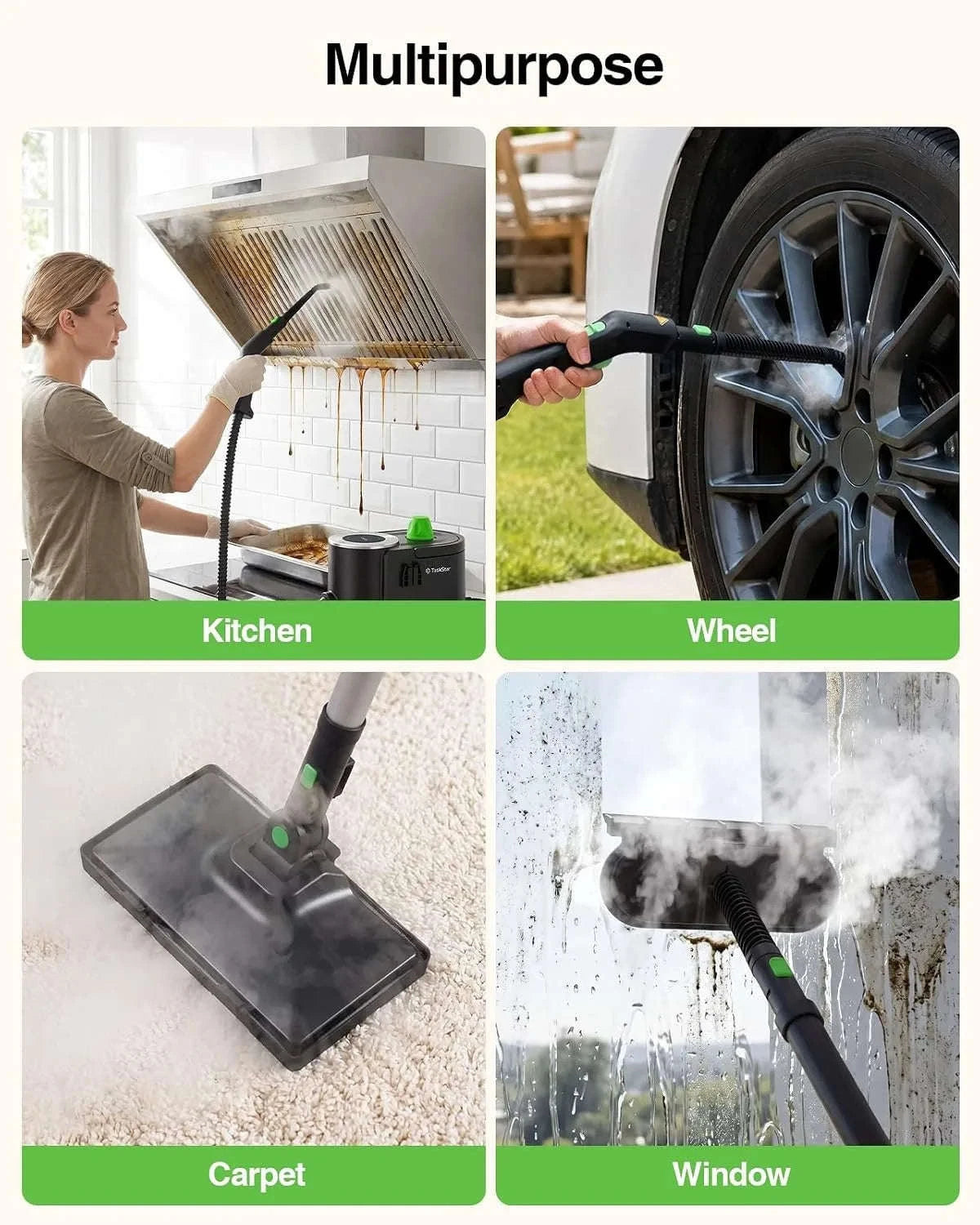 Taskstar 22-in-1 Steam Cleaner High Pressure Steam 1.6L Water TanK MultiFunction-United States / 100V-240V US Plug