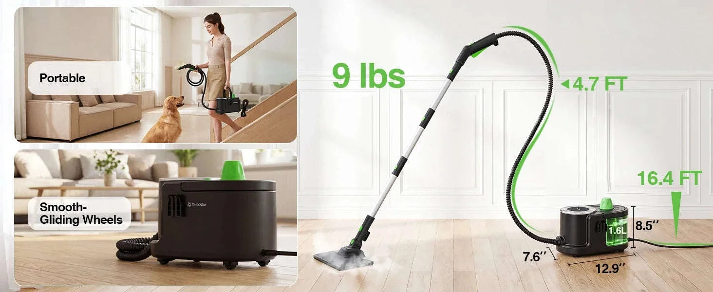 Taskstar 22-in-1 Steam Cleaner High Pressure Steam 1.6L Water TanK MultiFunction-United States / 100V-240V US Plug