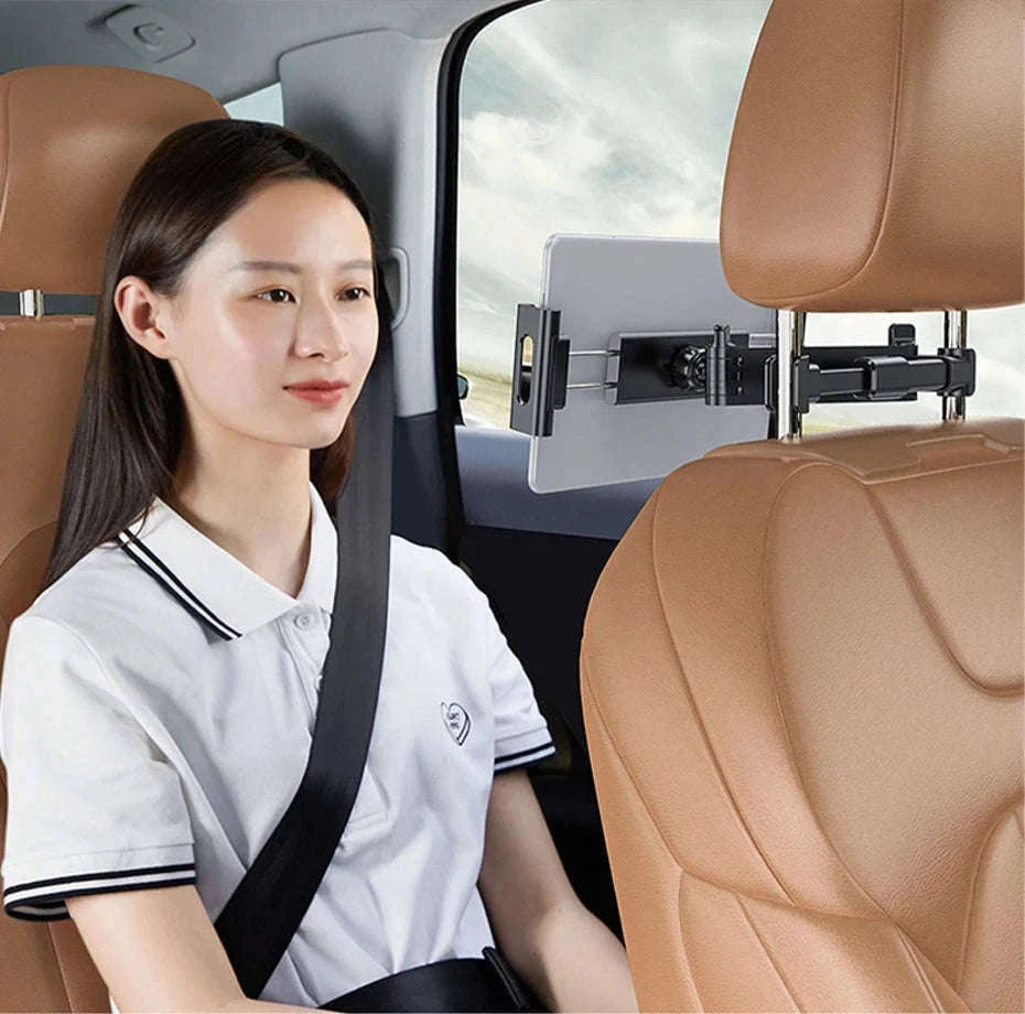 Telescopic Car Rear Seat Phone and Tablet Holder-Black