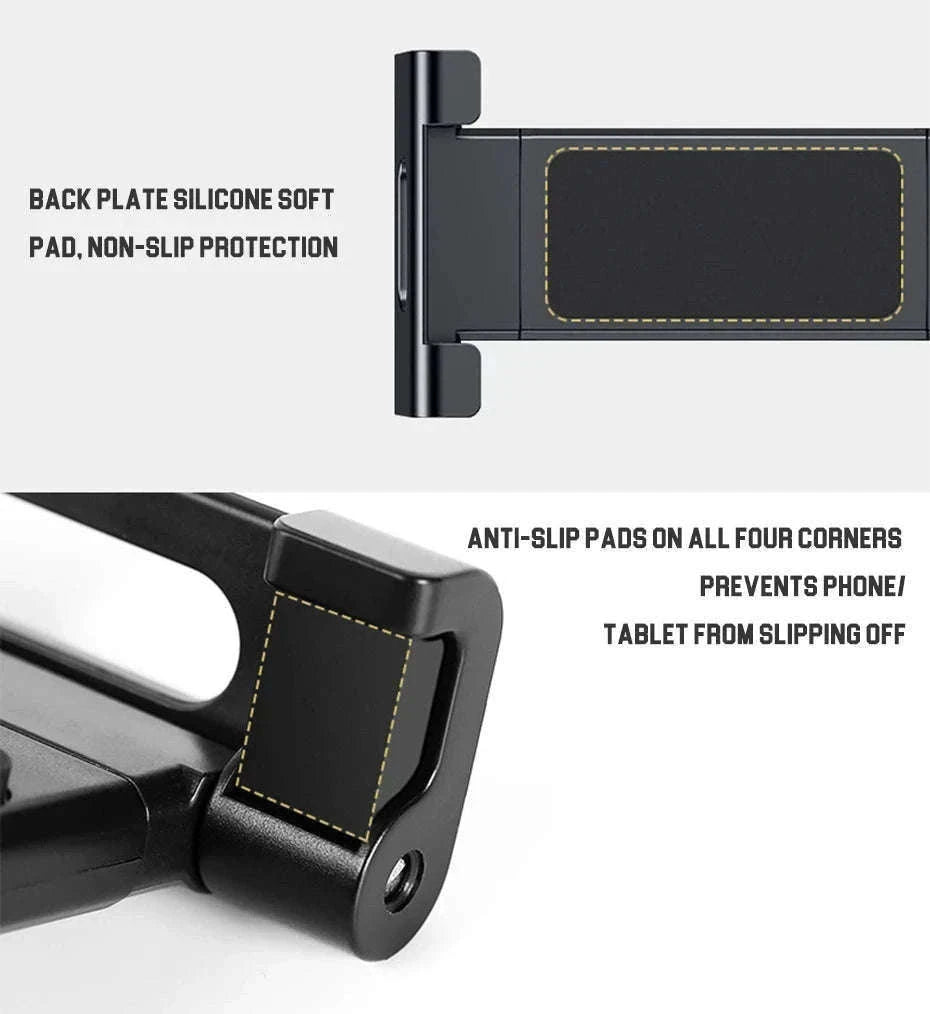 Telescopic Car Rear Seat Phone and Tablet Holder-Black