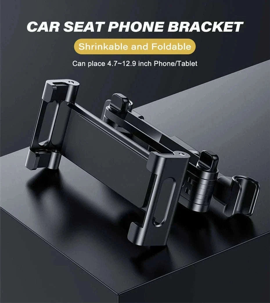 Telescopic Car Rear Seat Phone and Tablet Holder-Black