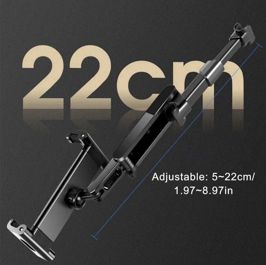 Telescopic Car Rear Seat Phone and Tablet Holder-Black