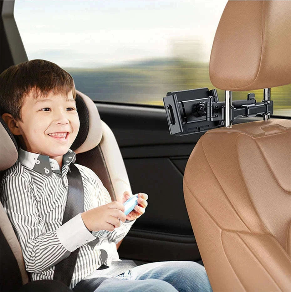 Telescopic Car Rear Seat Phone and Tablet Holder-Black
