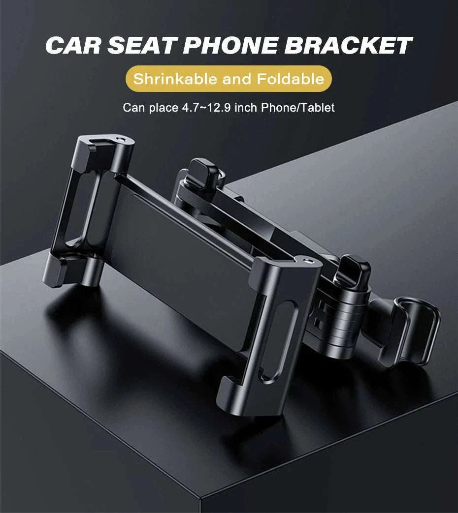 Telescopic Car Rear Seat Phone and Tablet Holder-Black