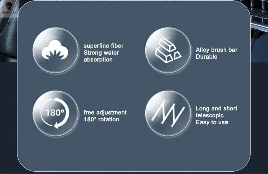 Telescopic Car Windshield Cleaning Brush-black