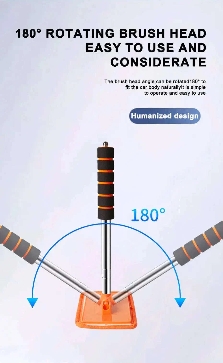 Telescopic Car Windshield Cleaning Brush-black