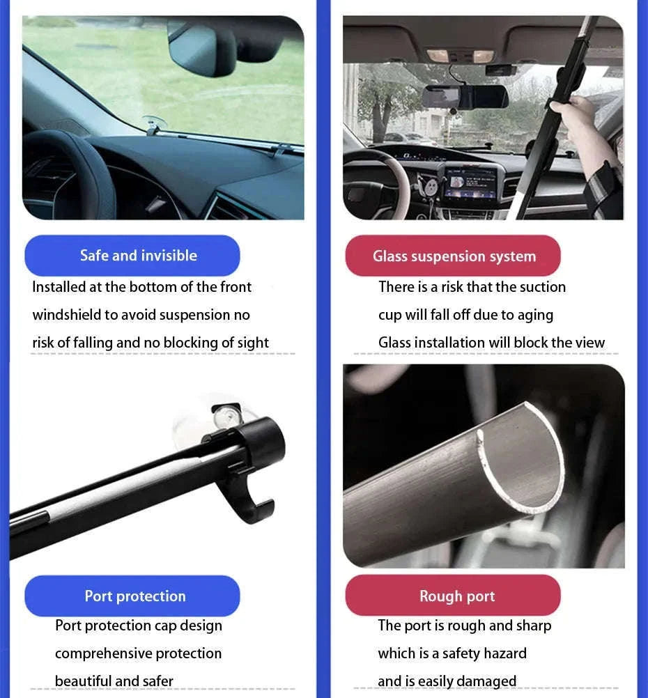 Telescopic Car Windshield Sun Shade Curtain 72cm-140cm Adjustable-1 pc