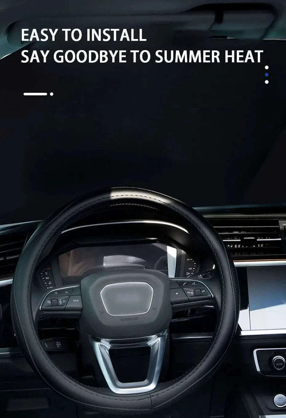 Telescopic Car Windshield Sun Shade Curtain 72cm-140cm Adjustable-1 pc